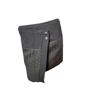 CAbi - Black Textured Pieced Swathe Wrap Skirt #926, S